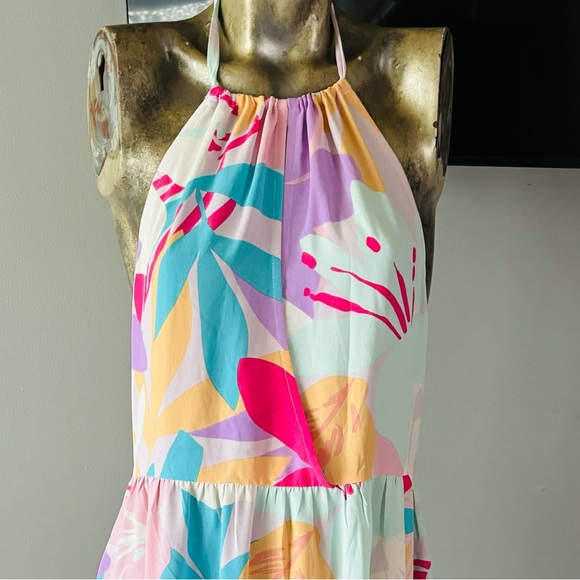 Gorgeous BoHo style maxi dress backless halter can be worn two different ways - Picture 5 of 7